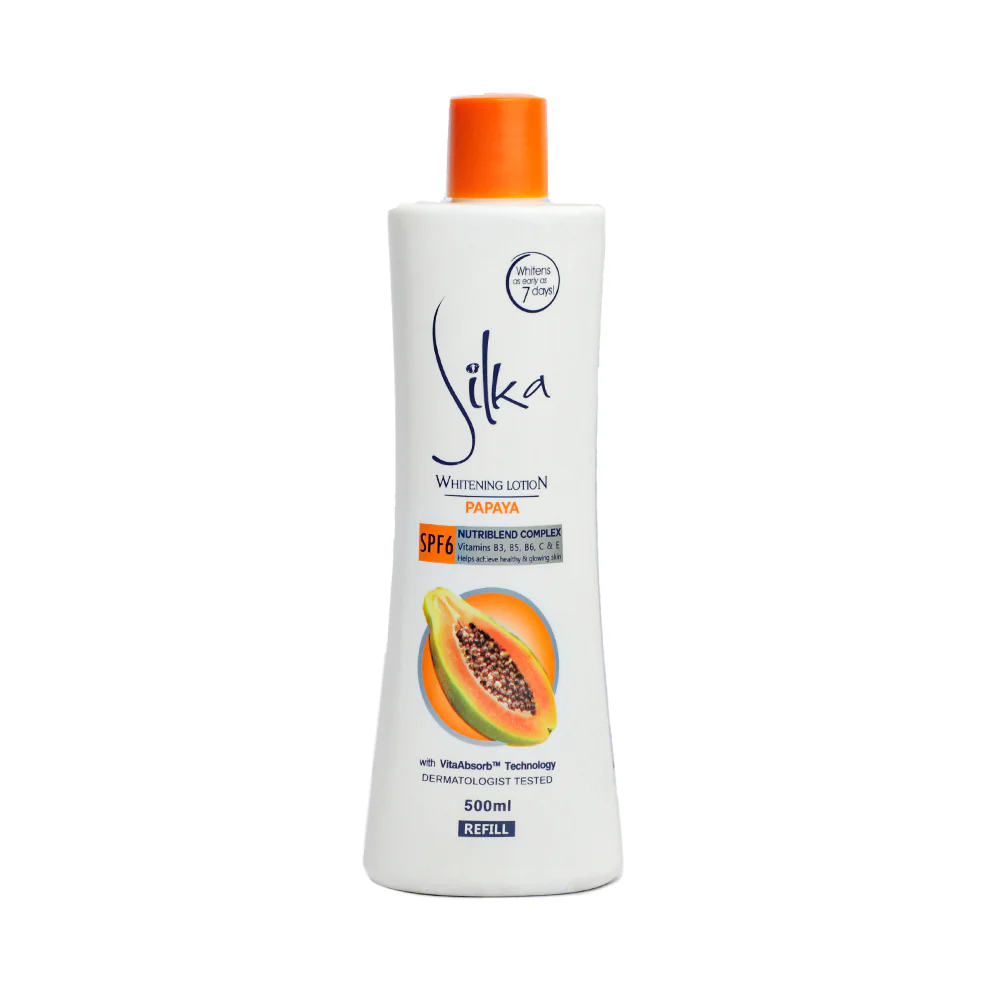 Silka Whitening Papaya Lotion SPF 6 Refill 500ml