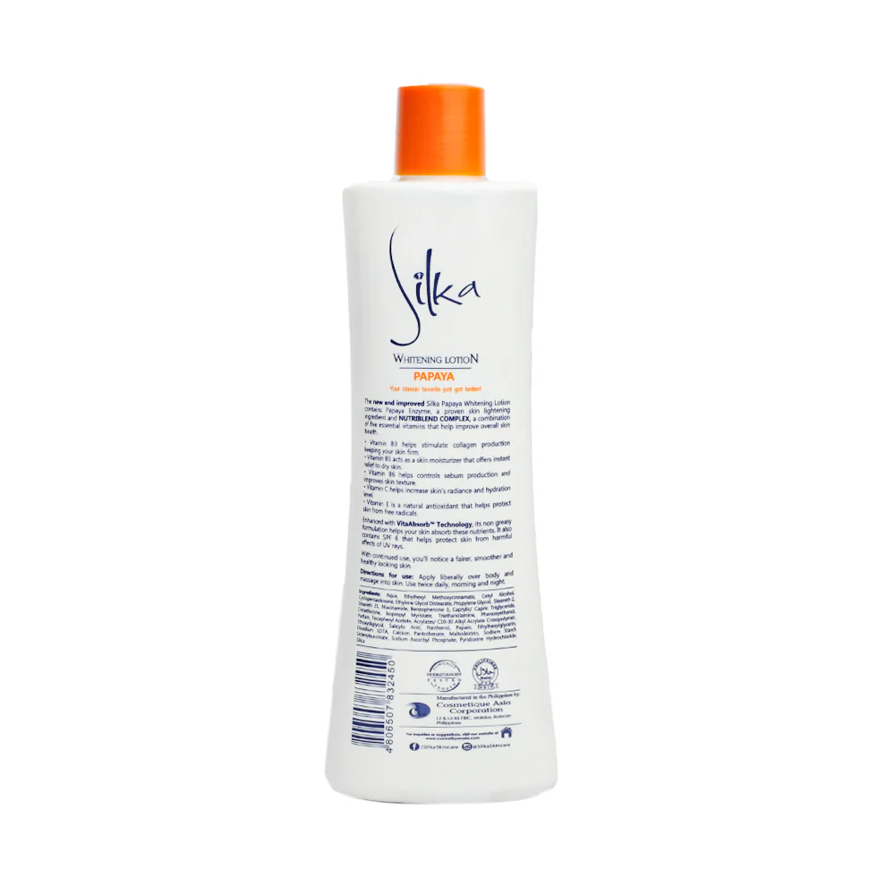 Silka Whitening Papaya Lotion SPF 6 Refill 500ml - Image 2