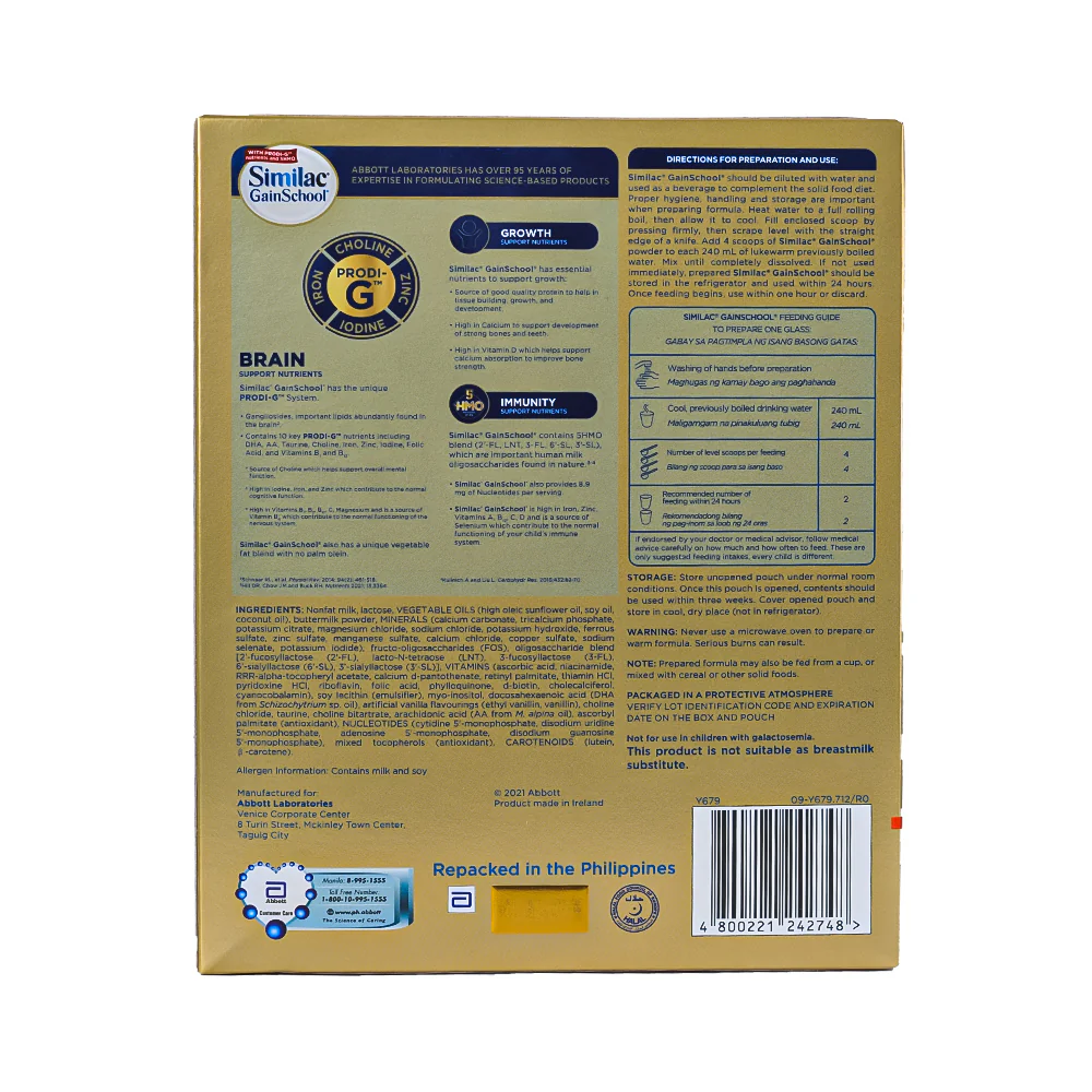 Similac 5HMO Gain School Four 900g - Image 2