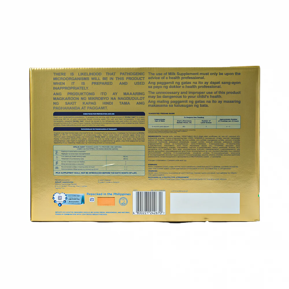 Similac Gain Two 5HMO Milk Supplement 6-12 Months 2400g - Image 2