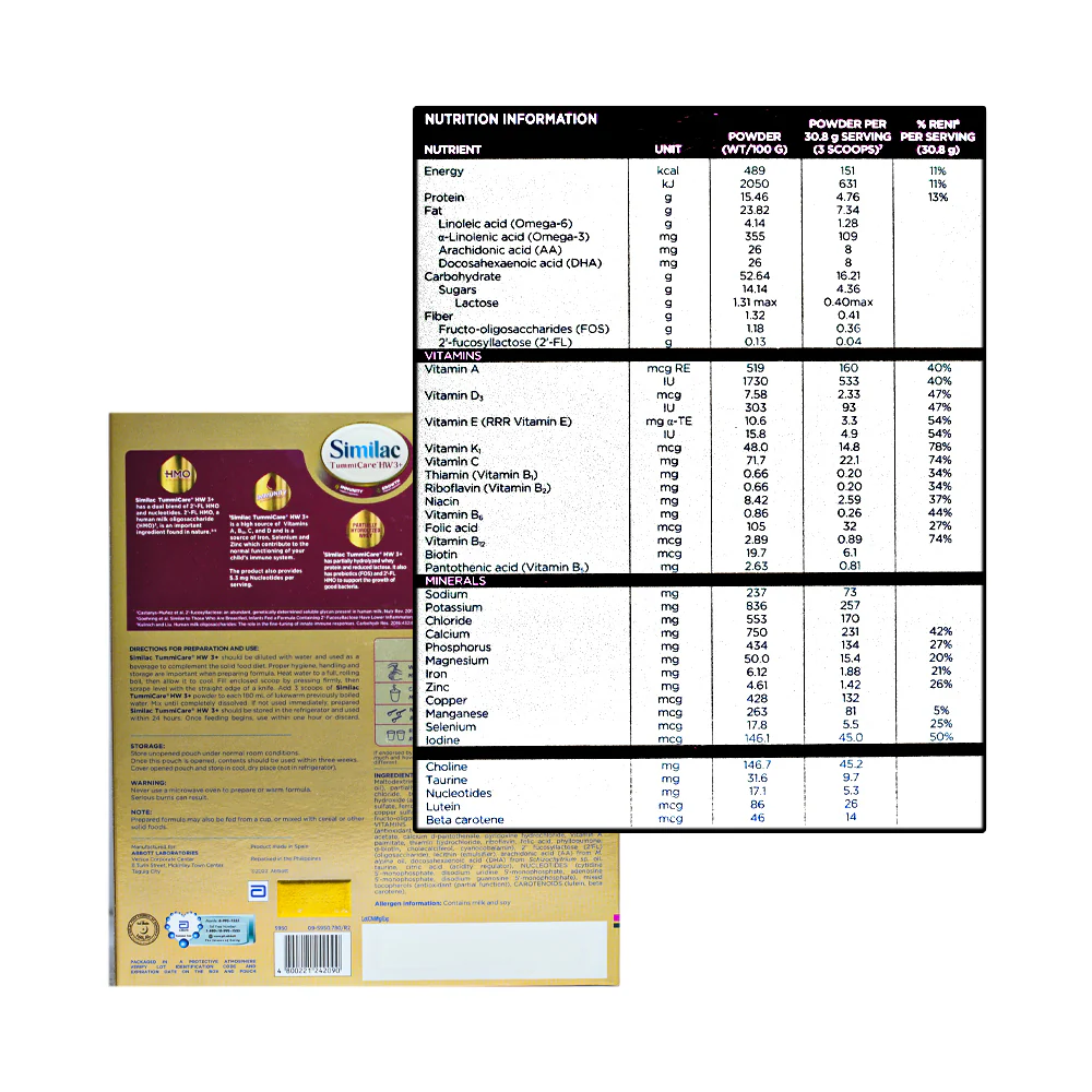 Similac TummiCare HW 3+ Powdered Milk Drink 800g - Image 2