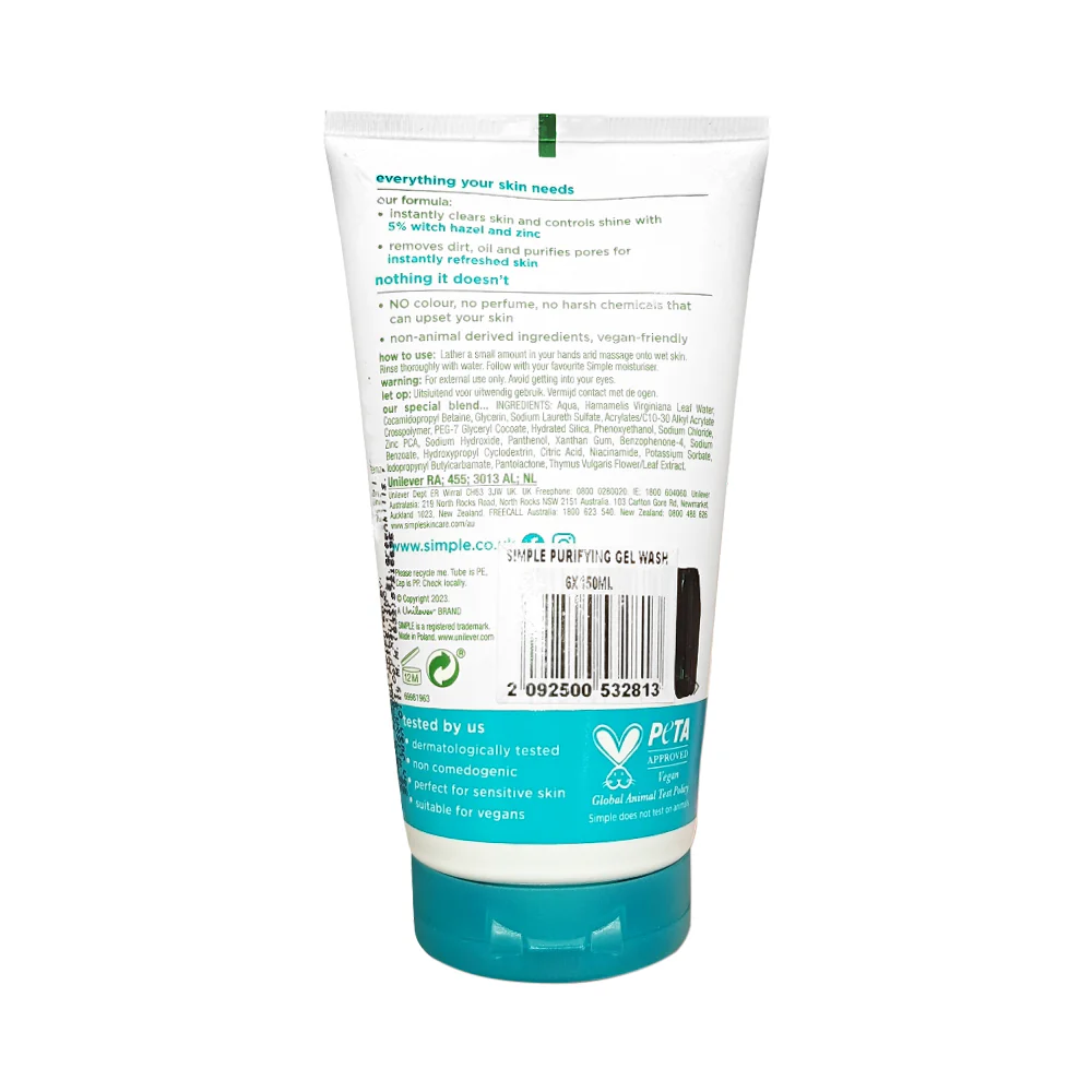 Simple Purifying Gel Wash 150ml - Image 3