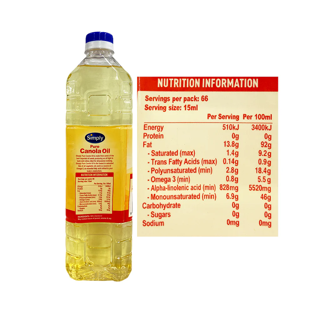 Simply Canola Oil 1L - Image 2