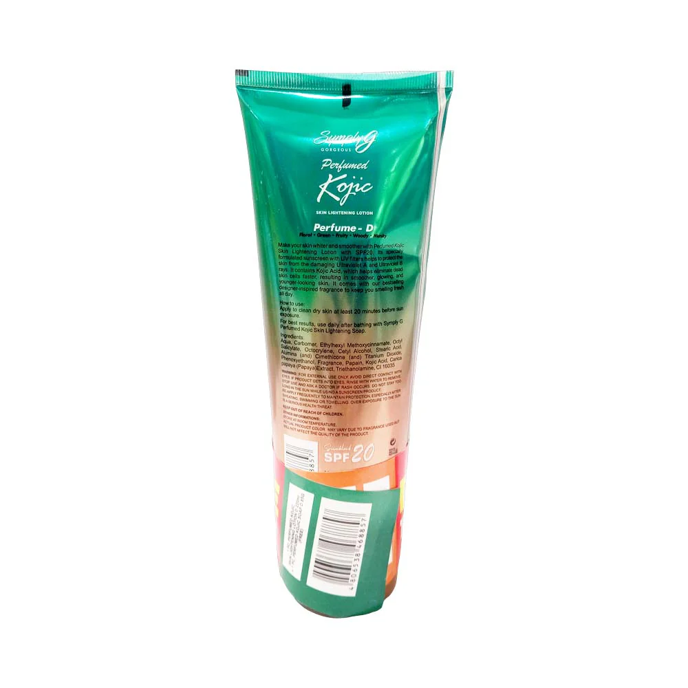 Simply G Perfumed Skin Lightening Lotion D SPF 20 220ml + Simply G Perfume D Soap Bar - Image 2