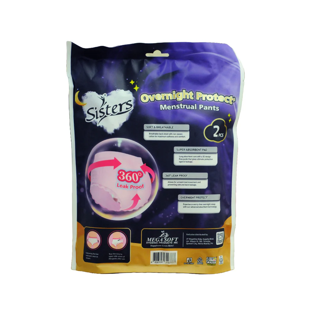 Sister's Overnight Protect Menstrual Pants Large 2's - Image 2