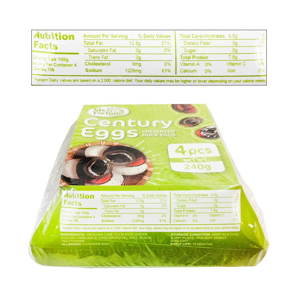 Six Fortune Century Eggs 4's 240g - Image 2