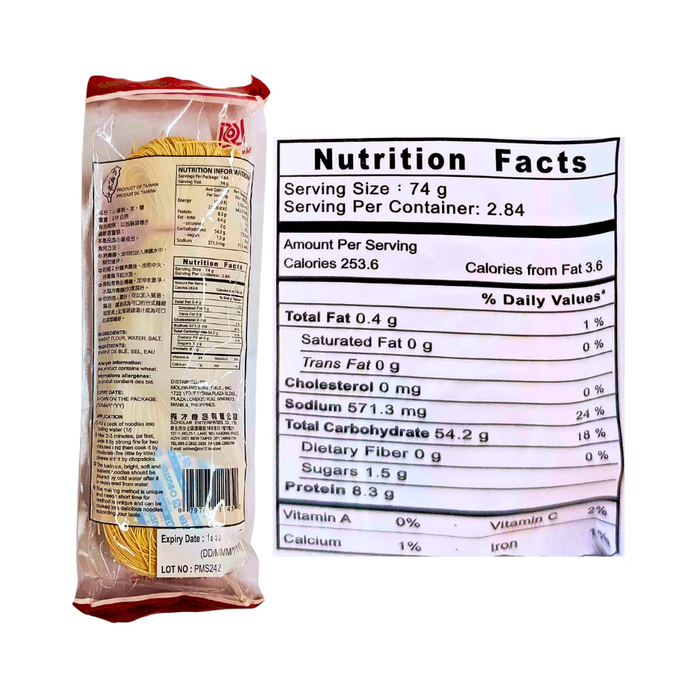Six Fortune Noodles Taiwan Somen 210g - Image 2