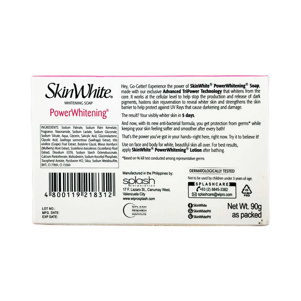 Skin White Advanced Power Whitening Bath Soap 90g - Image 2