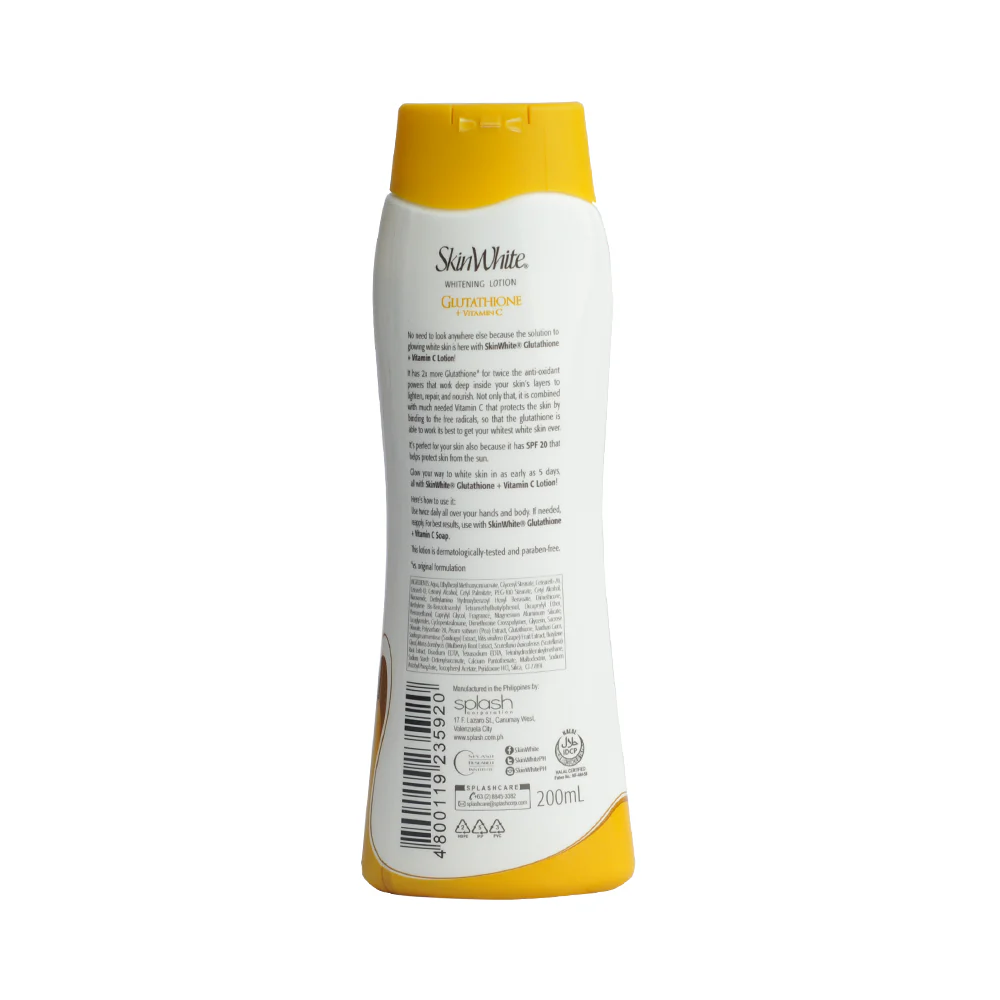 Skin White Power Whitening Lotion Gluta + Vitamin C SPF 20 200ml - Image 2