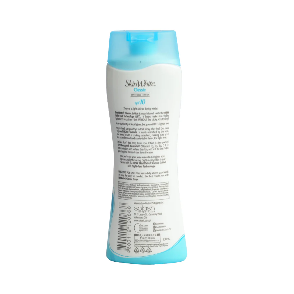 Skin White Whitening Lotion Classic Light SPF 10 100ml - Image 2
