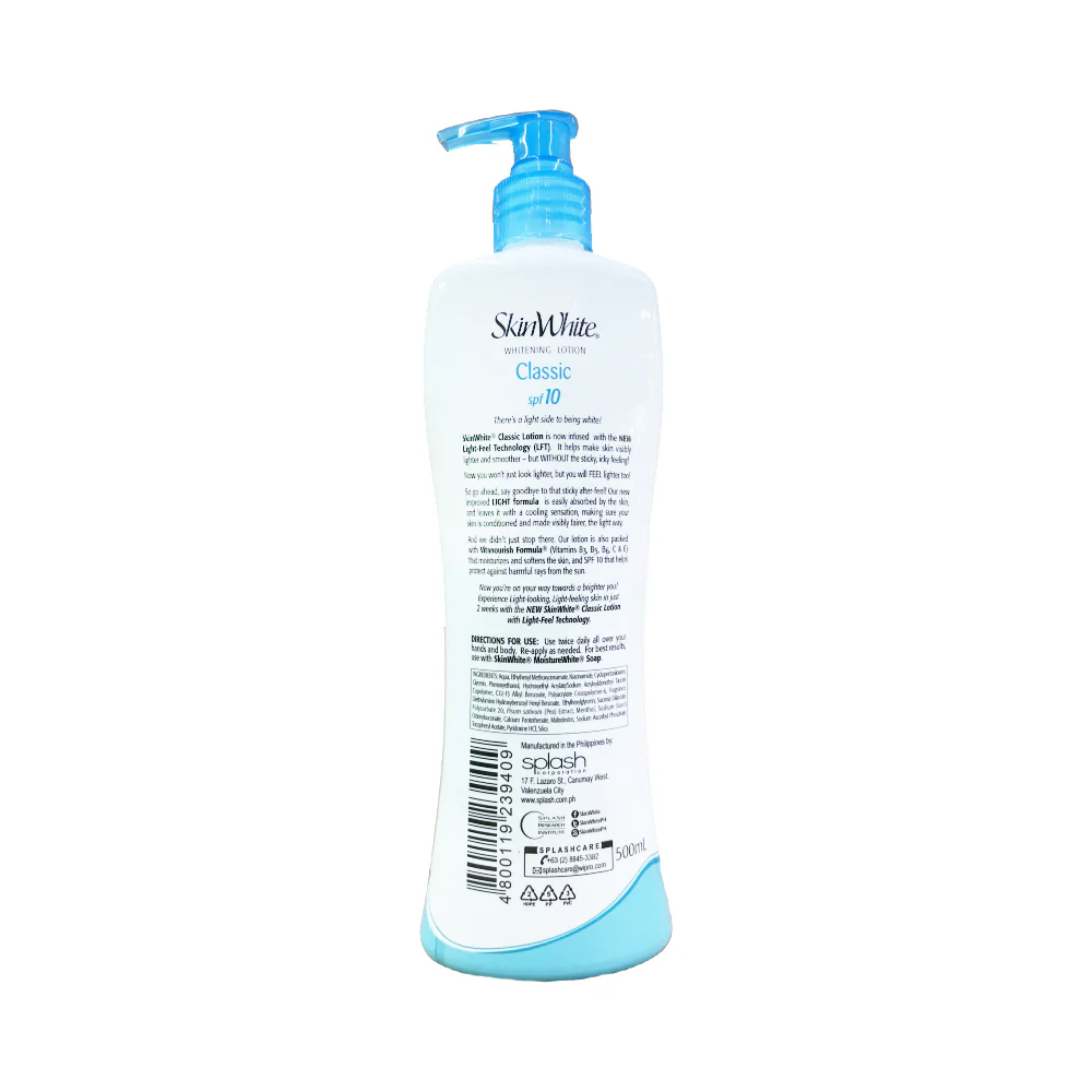 Skin White Whitening Lotion Classic Light SPF 10 500ml - Image 2
