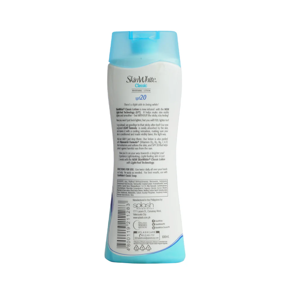 Skin White Whitening Lotion Classic Light SPF 20 100ml - Image 2