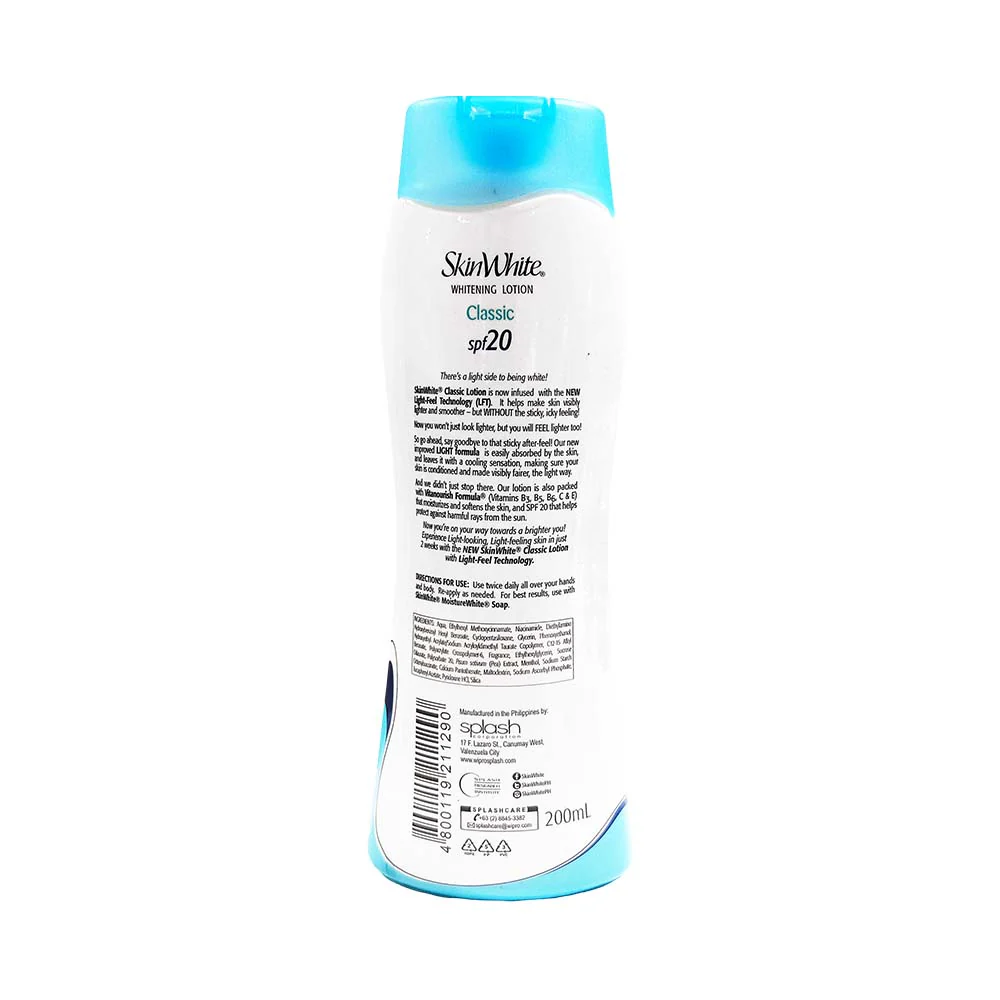 Skin White Whitening Lotion Classic Light SPF 20 200ml - Image 2