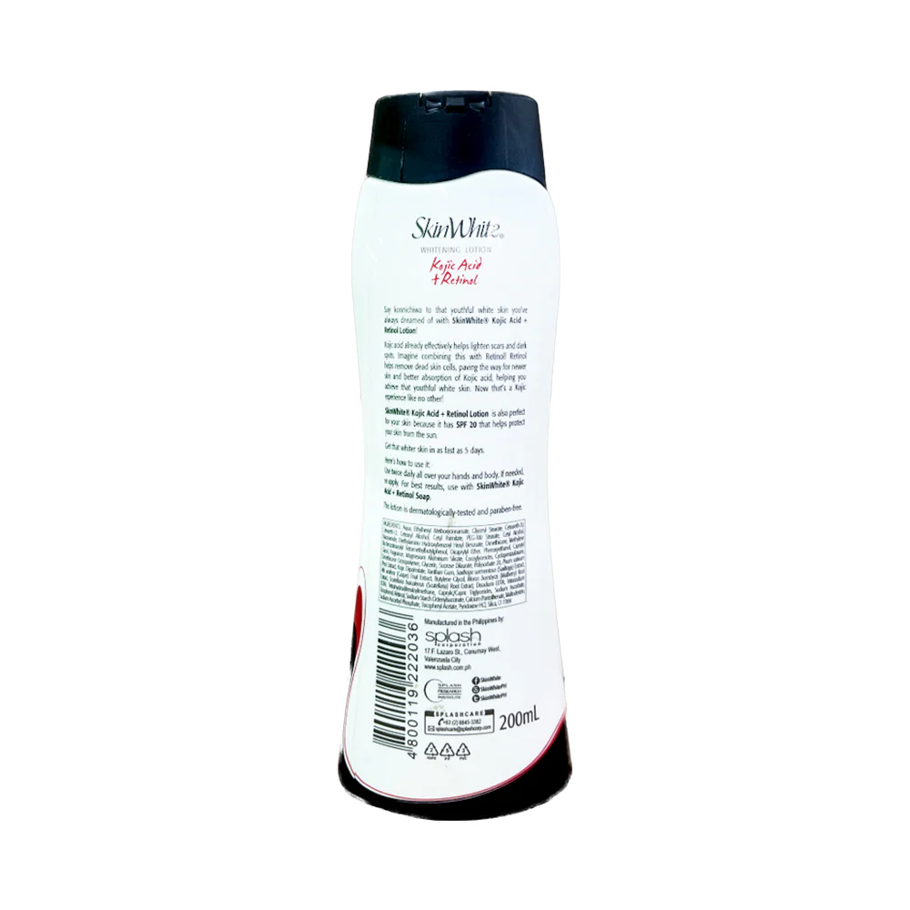 Skin White Whitening Lotion Kojic Acid + Retinol SPF 20 200ml - Image 2