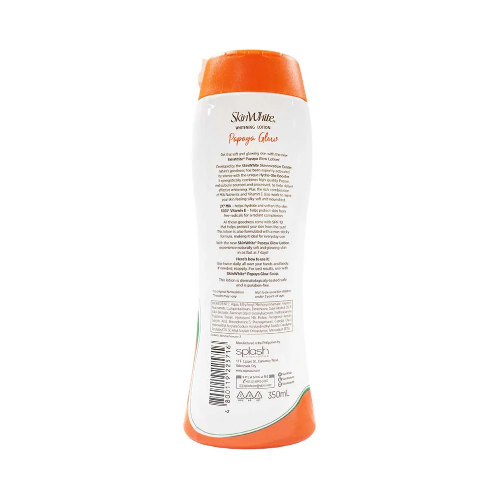 Skin White Whitening Lotion Papaya Milk SPF 10 350ml - Image 2