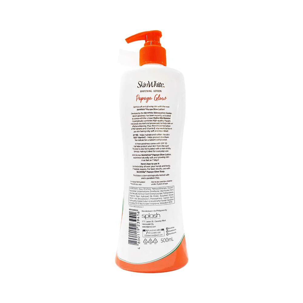 Skin White Whitening Lotion Papaya Milk SPF 10 500ml - Image 2
