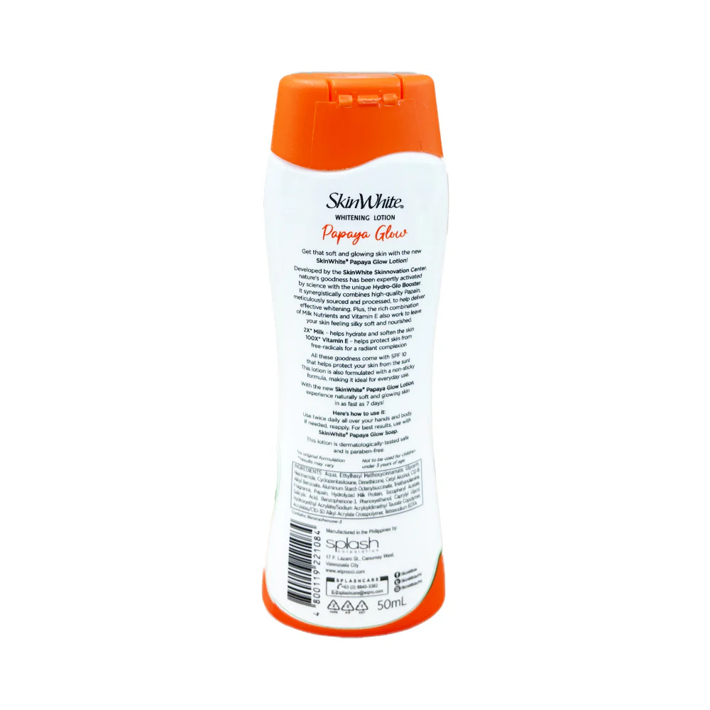 Skin White Whitening Lotion Papaya Milk SPF 10 50ml - Image 2