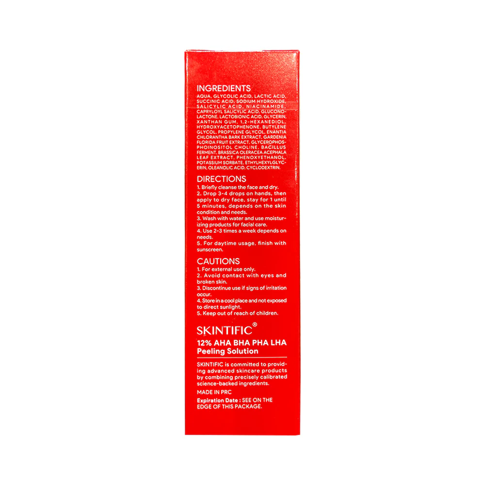 Skintific 12% AHA BHA PHA LHA Peeling Solution 30ml - Image 3