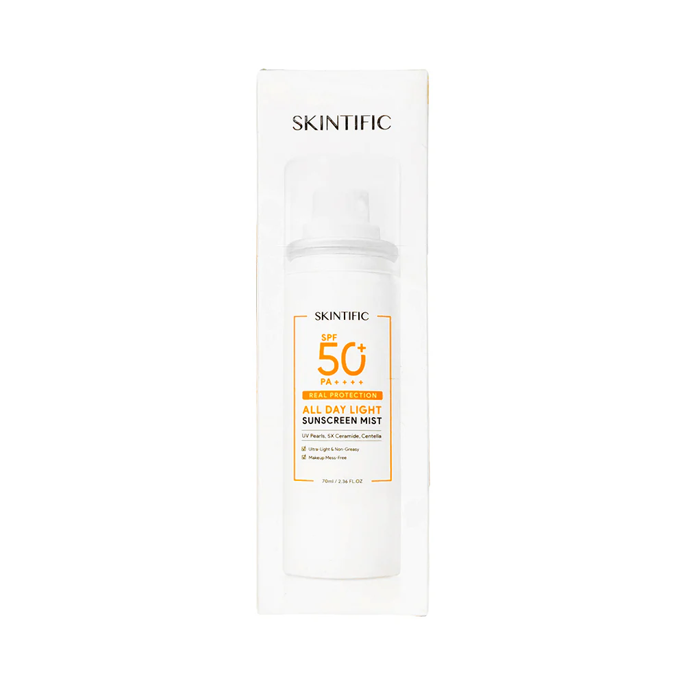 Skintific All Day Light Sunscreen Mist SPF 50 PA++++ 70ml - Image 2