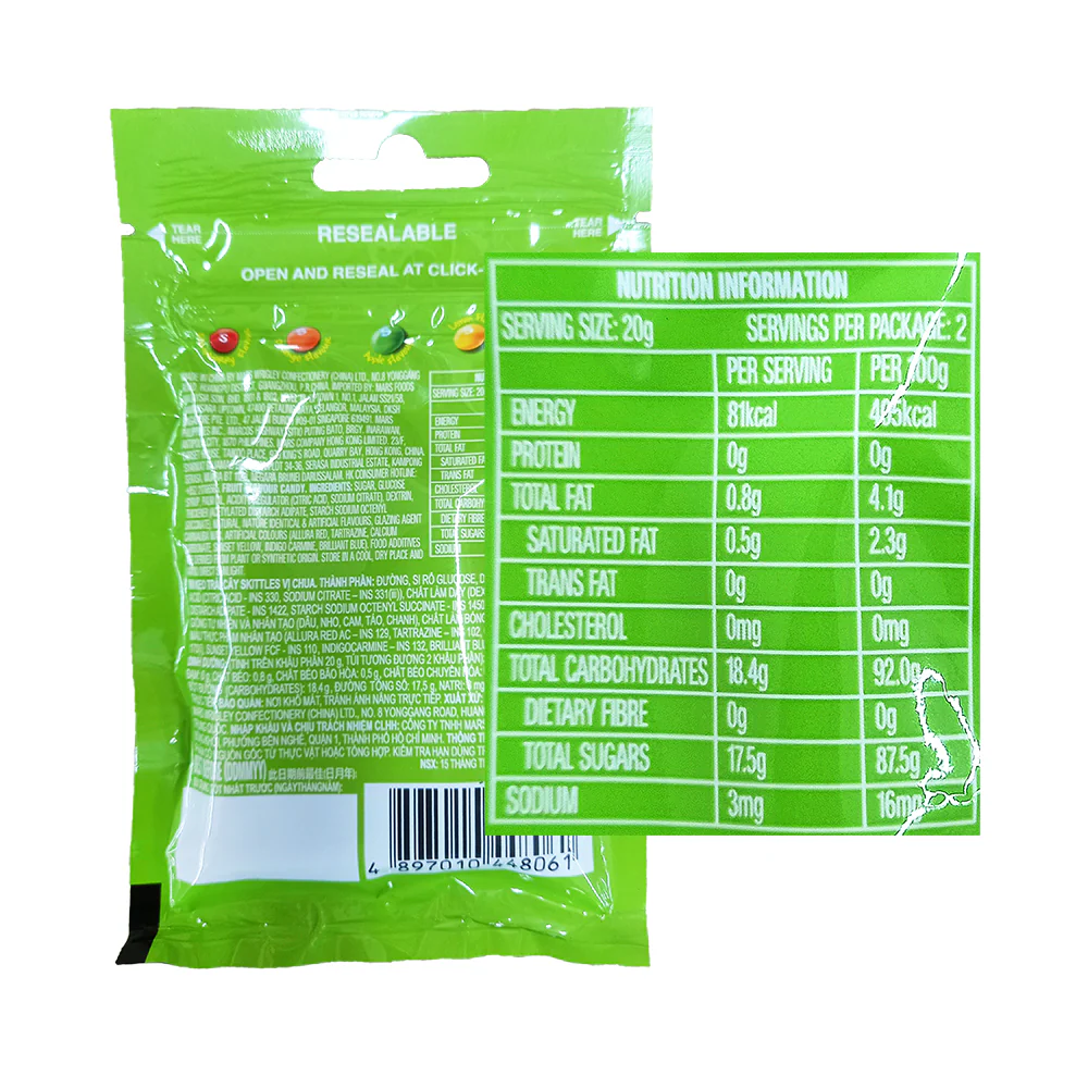 Skittles Bite Size Candies Sour 40g - Image 2