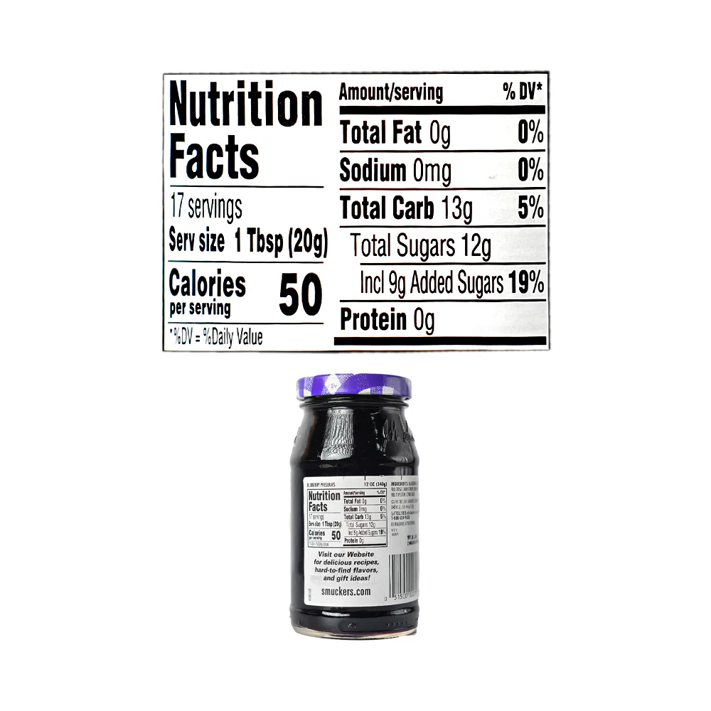 Smucker's Preserves Blueberry 340g (12oz) - Image 3