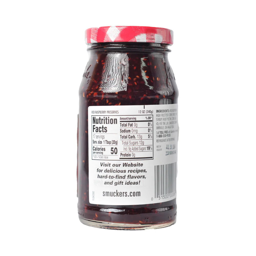 Smucker's Preserves Red Raspberry 340g (12oz) - Image 2