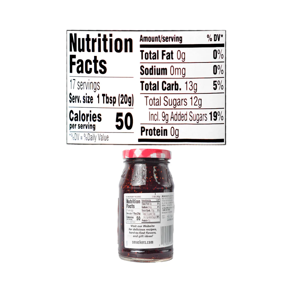 Smucker's Preserves Red Raspberry 340g (12oz) - Image 3
