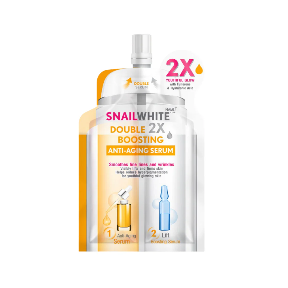 Snail White Double Boosting Anti-Aging Serum 4ml + 4ml - Image 2