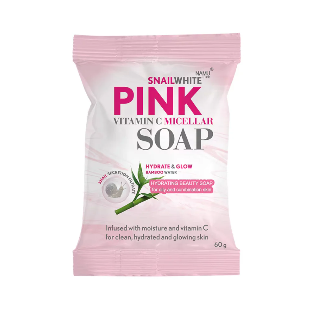Snail White Pink Vitamin C Micellar Soap 60g - Image 2