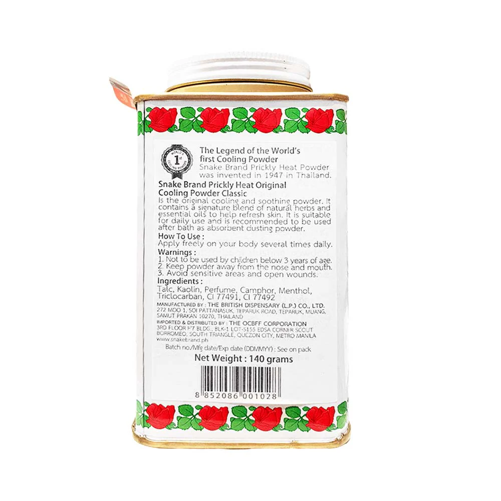 Snake Brand Prickly Heat Cooling Powder Classic - Image 6