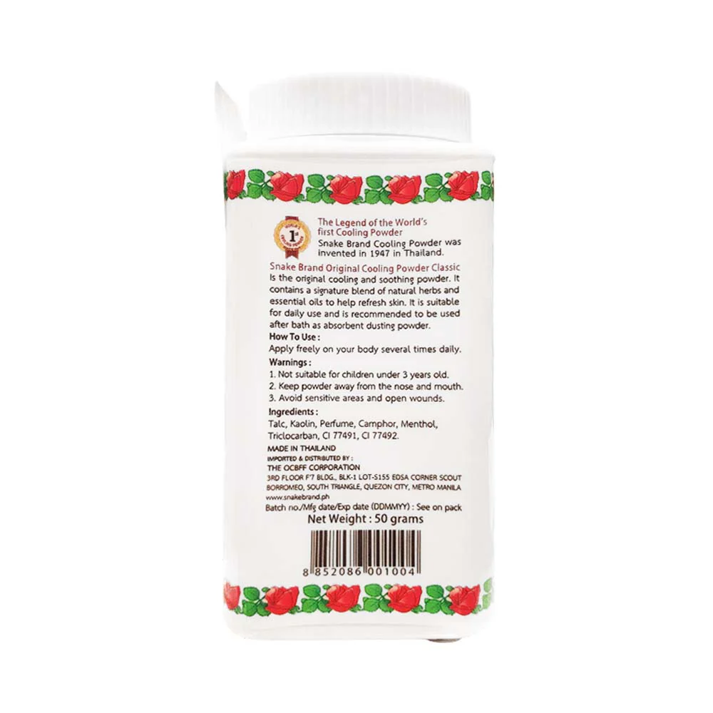 Snake Brand Prickly Heat Cooling Powder Classic - Image 9