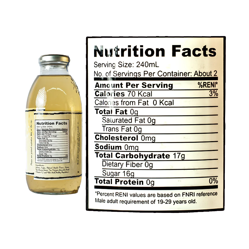 Sola Apple Green Tea 473ml - Image 3
