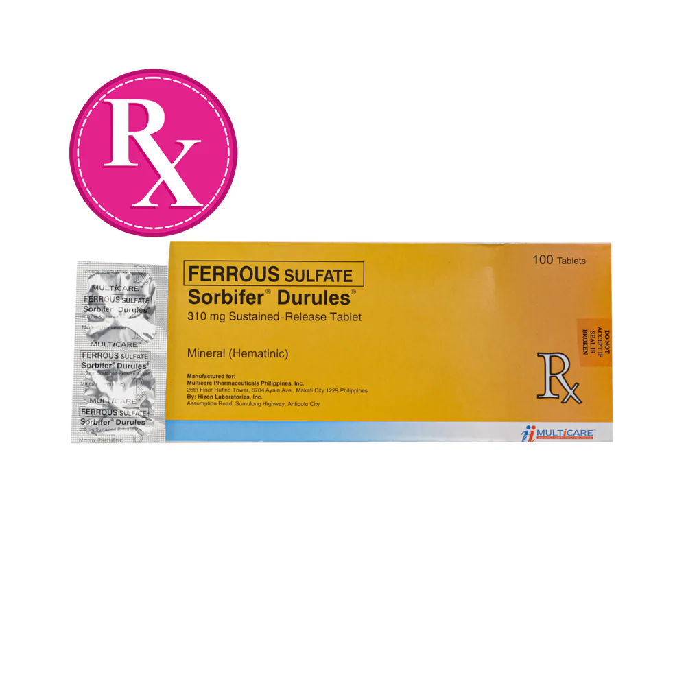 Sorbifer Durules Ferrous Sulfate 100mg Tablet - Image 3