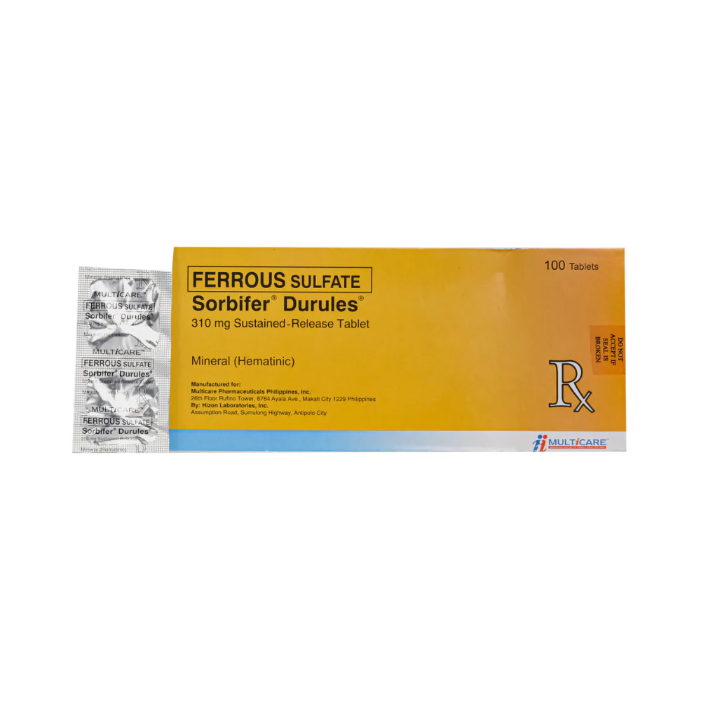 Sorbifer Durules Ferrous Sulfate 100mg Tablet - Image 4