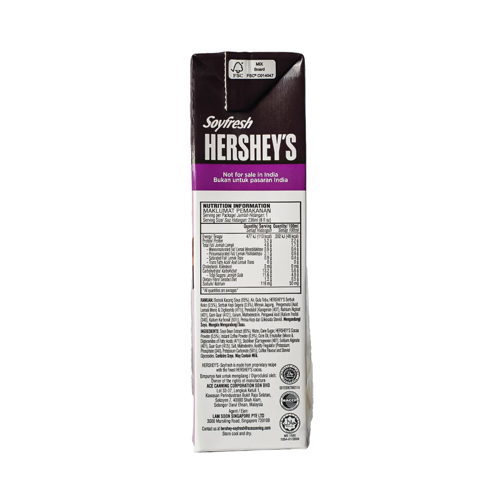Soyfresh Soya Milk Hersheys Mocha 236ml - Image 2