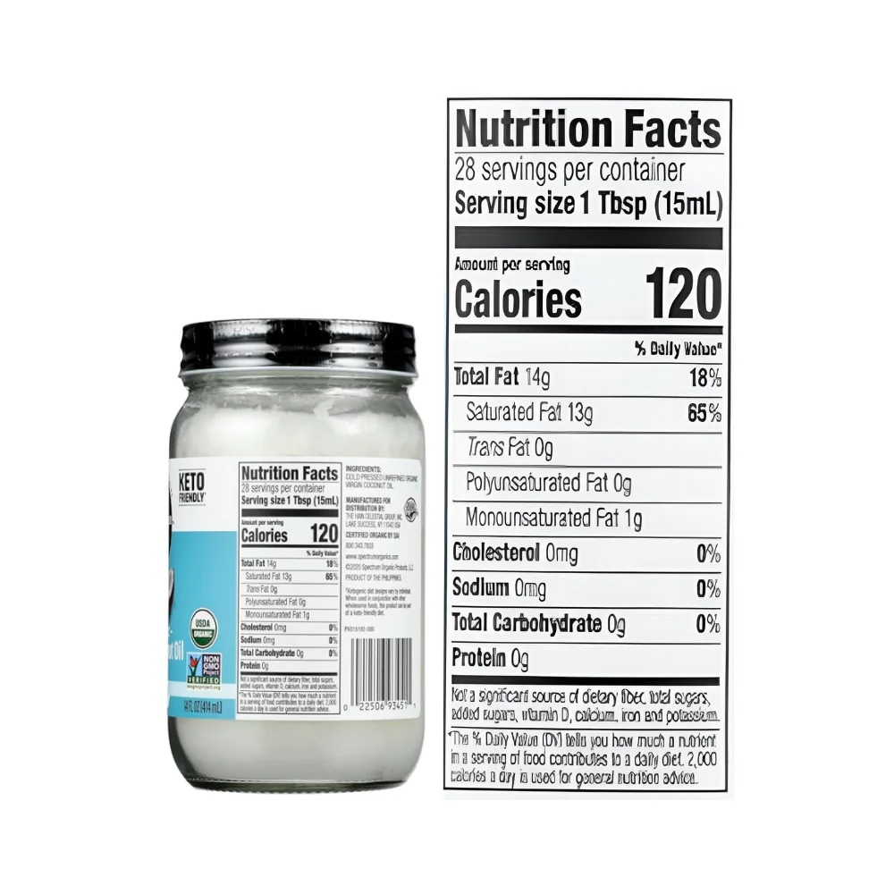 Spectrum Organic Virgin Coconut Oil 414ml - Image 3