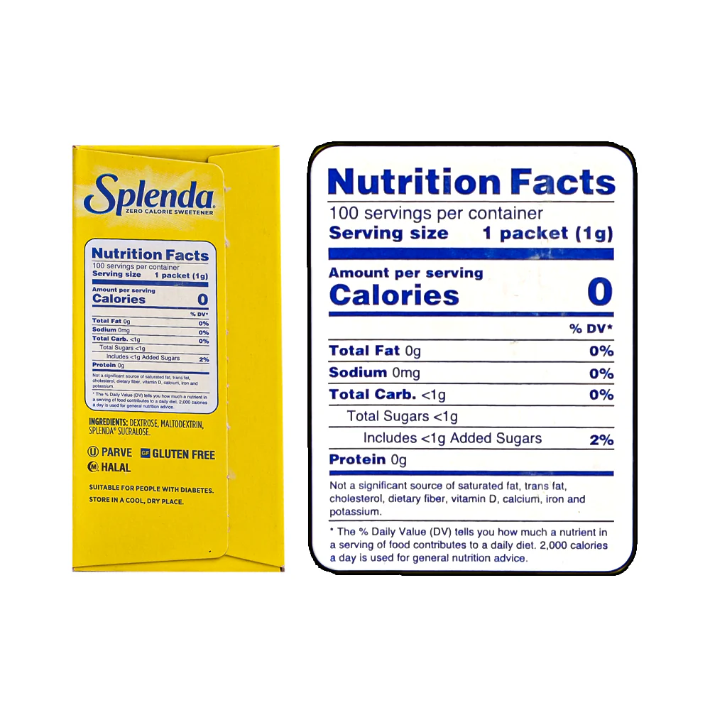 Splenda Sweetener No Calorie 100g - Image 3