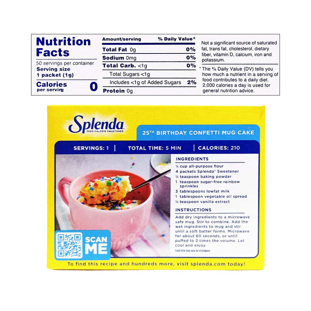 Splenda Zero Calorie Sweetener 50's - Image 2
