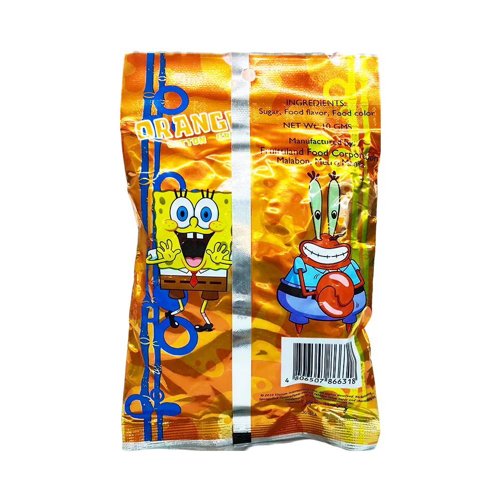 Spongebob Cotton Candy Orange 20g - Image 2