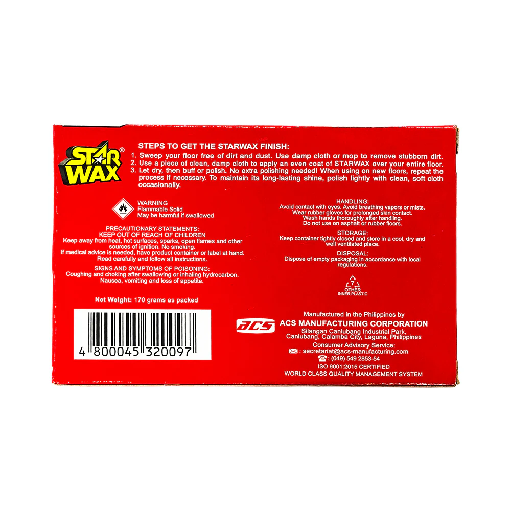 Starwax Red Dye Floor Wax 180g - Image 2