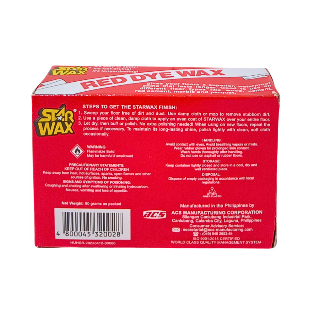 Starwax Red Dye Floor Wax 90g - Image 2