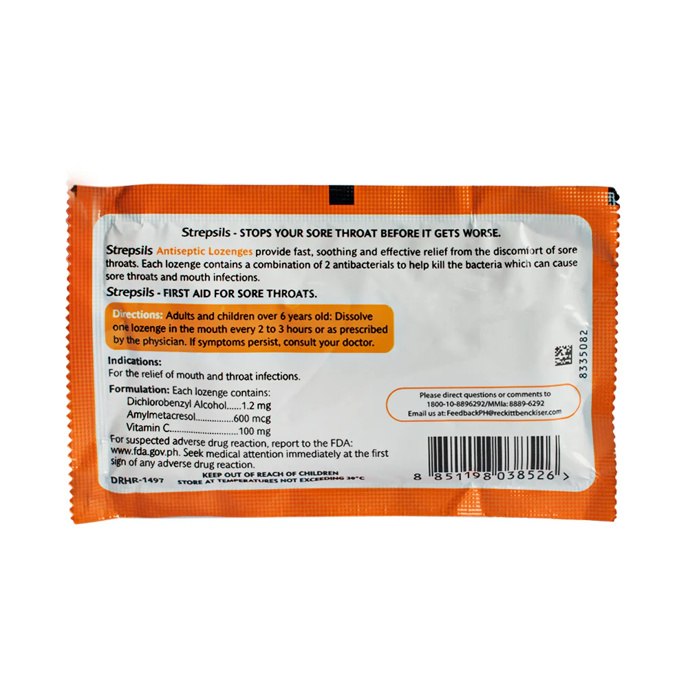 Strepsils Orange With Vitamin C 8's - Image 2