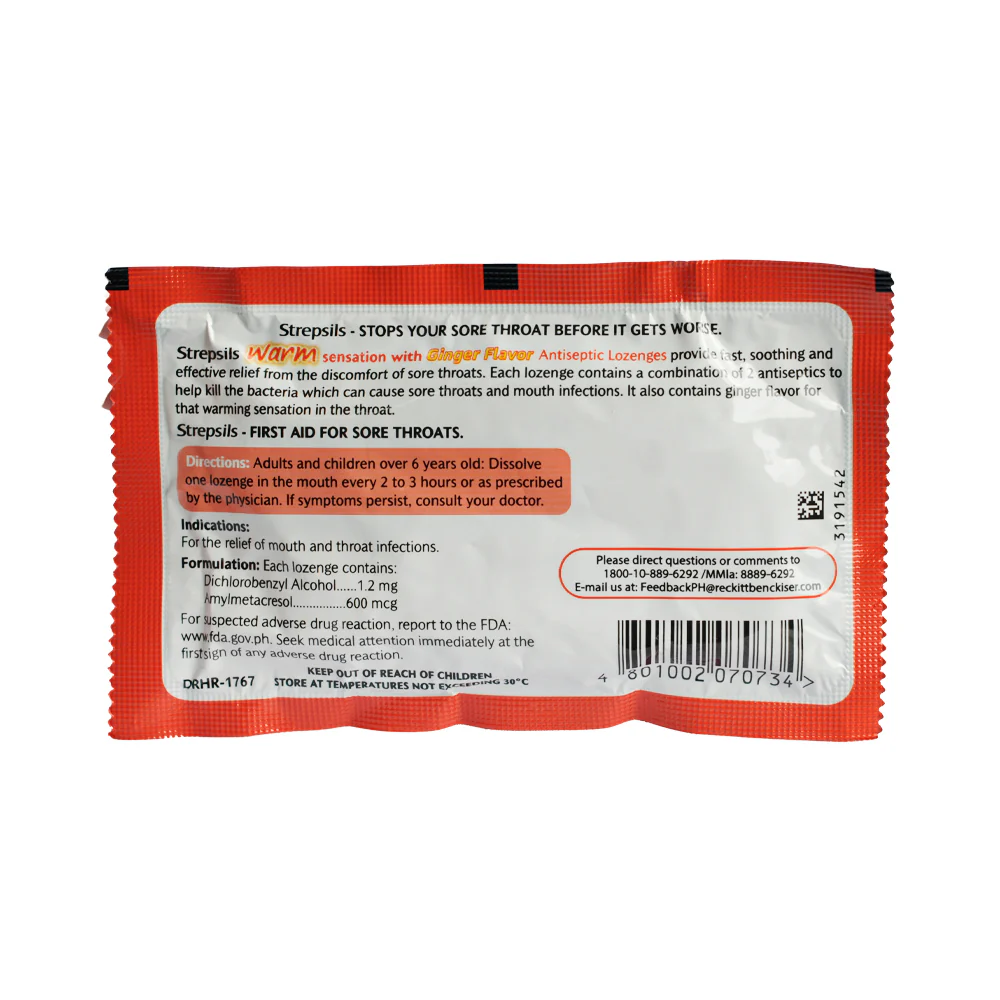 Strepsils Warm 1.2mg/600mcg Lozenge 8's - Image 2