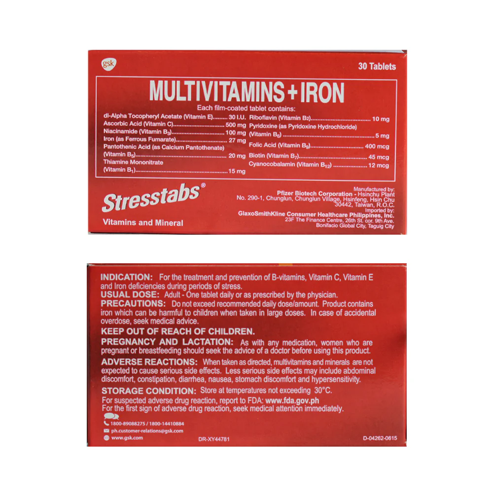 Stresstabs With Iron Tablet By 30's - Image 2