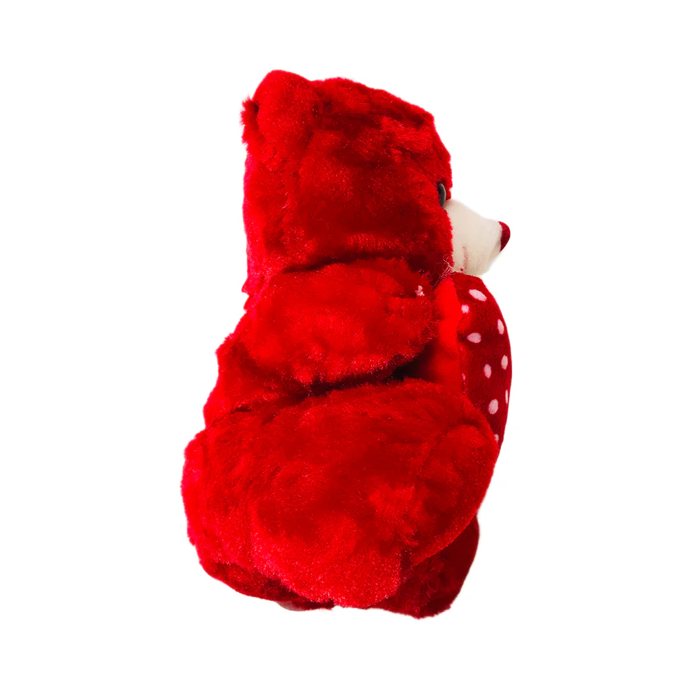 Stuffed Toys Bear Red 7in - Image 2