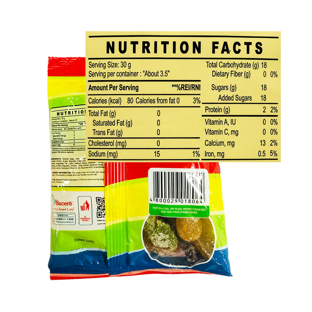 Sucere Mello OMG Flavored Gummies Worms 100g - Image 2