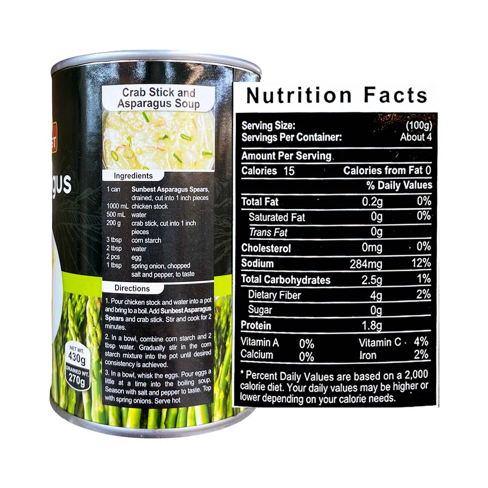 Sunbest Asparagus Spears 430g - Image 2
