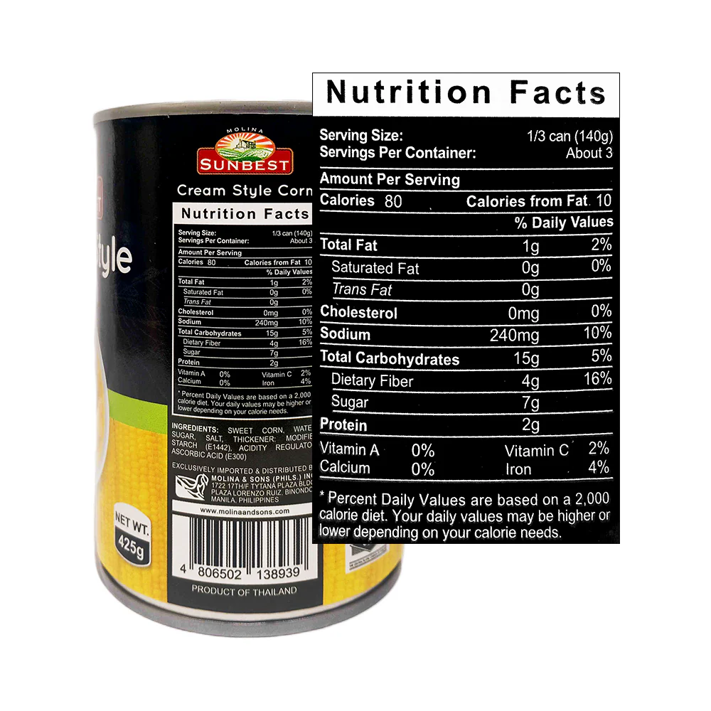 Sunbest Cream Style Sweet Corn 425g - Image 2
