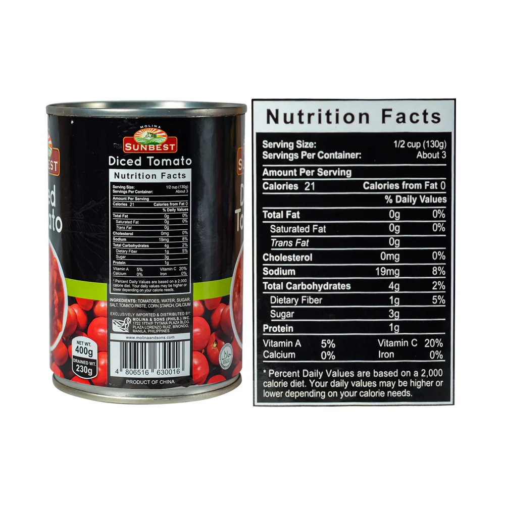 Sunbest Diced Tomato 400g - Image 3
