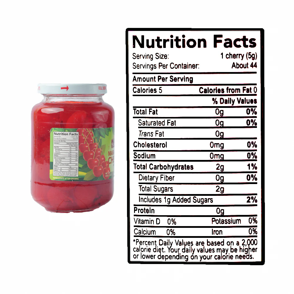 Sunbest Maraschino Cherries With Stem 456g (16oz) - Image 3